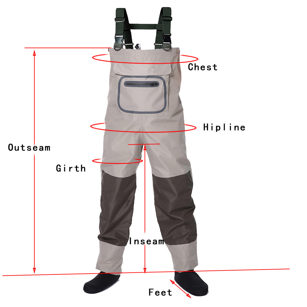 Kylebooker Fishing Breathable Stockingfoot Chest Wader KB002