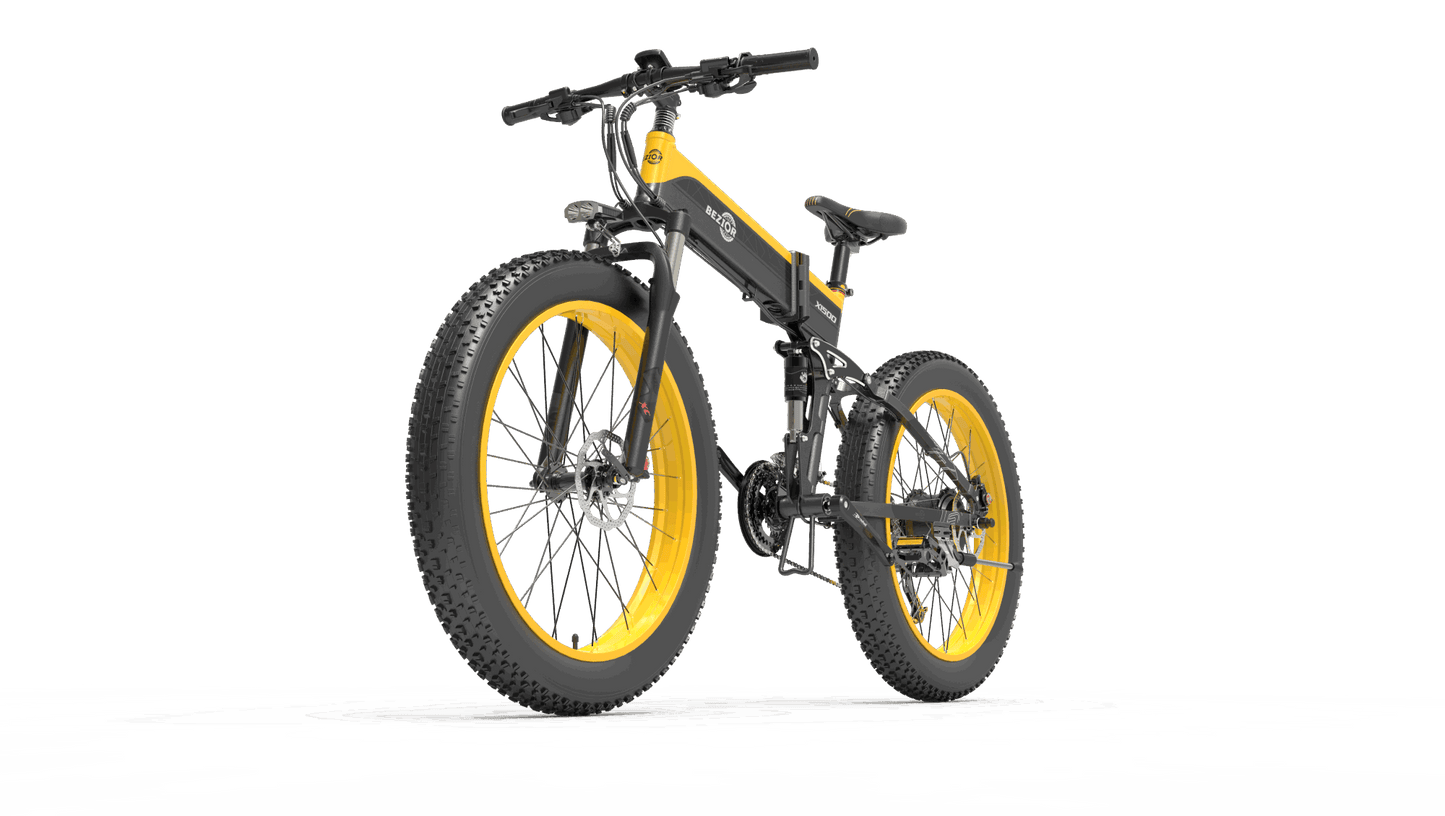 Bezior X1500 Full Suspension 1500W Motor 48V 26inch Wheel Foldable Electric Bike