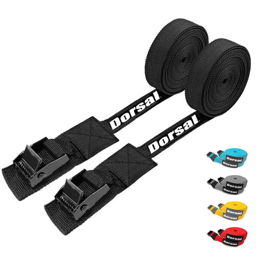 DORSAL Surfboard Kayak SUP Surf Roof Rack Tie Down Straps 15 FT (Set of 2)