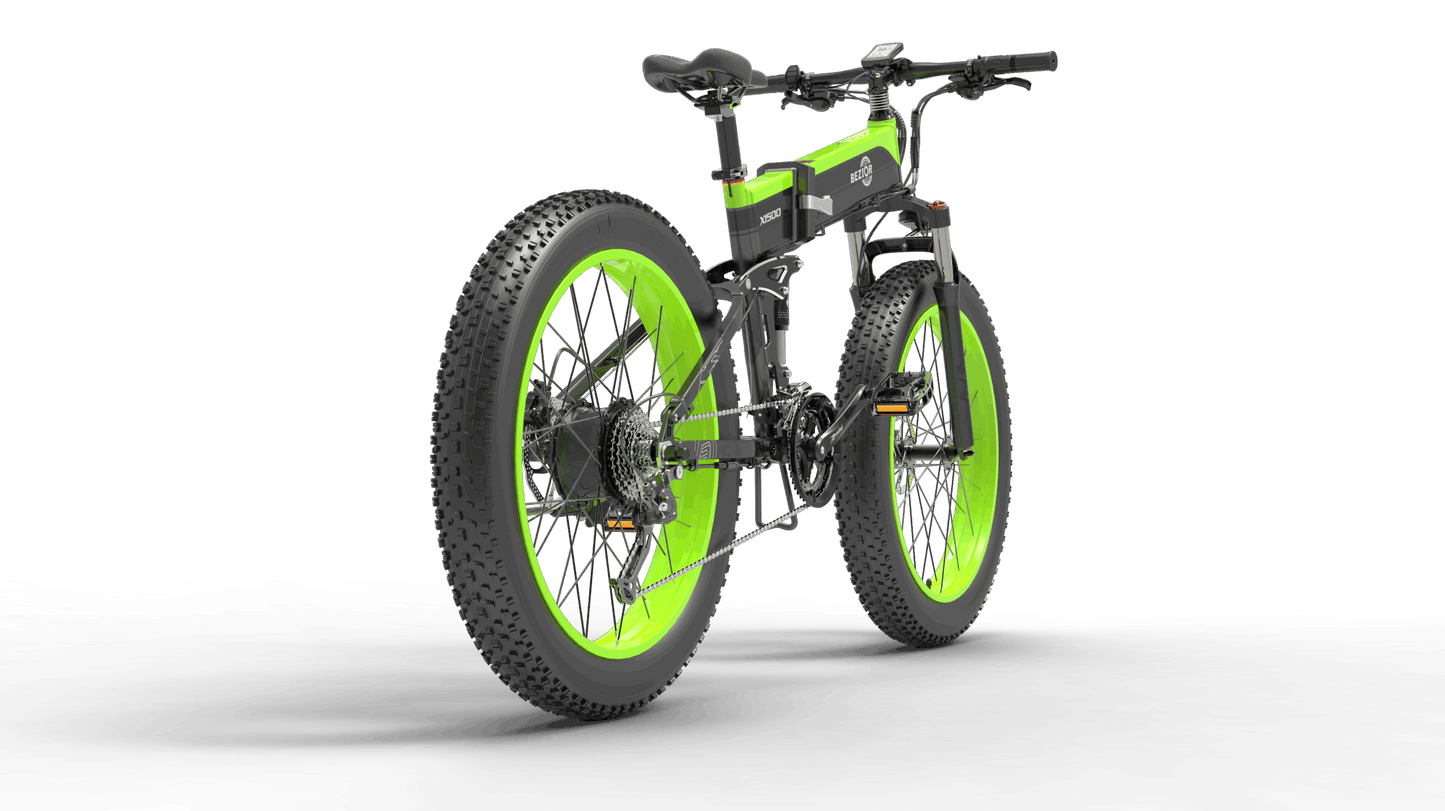 Bezior X1500 Full Suspension 1500W Motor 48V 26inch Wheel Foldable Electric Bike